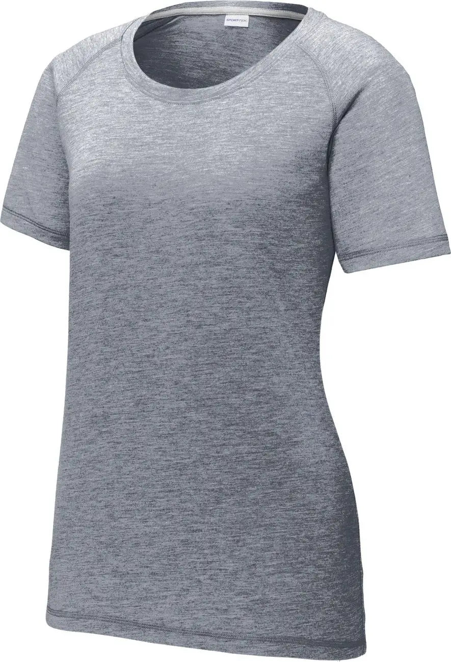 Sport-tek Lst400 Women’s Posicharge Tri-blend Wicking Scoop Neck Raglan Tee - True Navy Heather