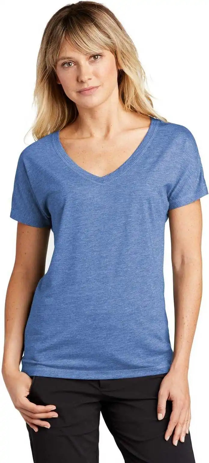 Sport-tek Lst401 Ladies Posicharge Tri-blend Wicking Dolman Tee - True Royal Heather