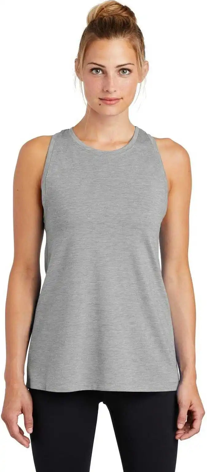 Sport-tek Lst402 Ladies Posicharge Tri-blend Wicking Tank - Light Gray Heather