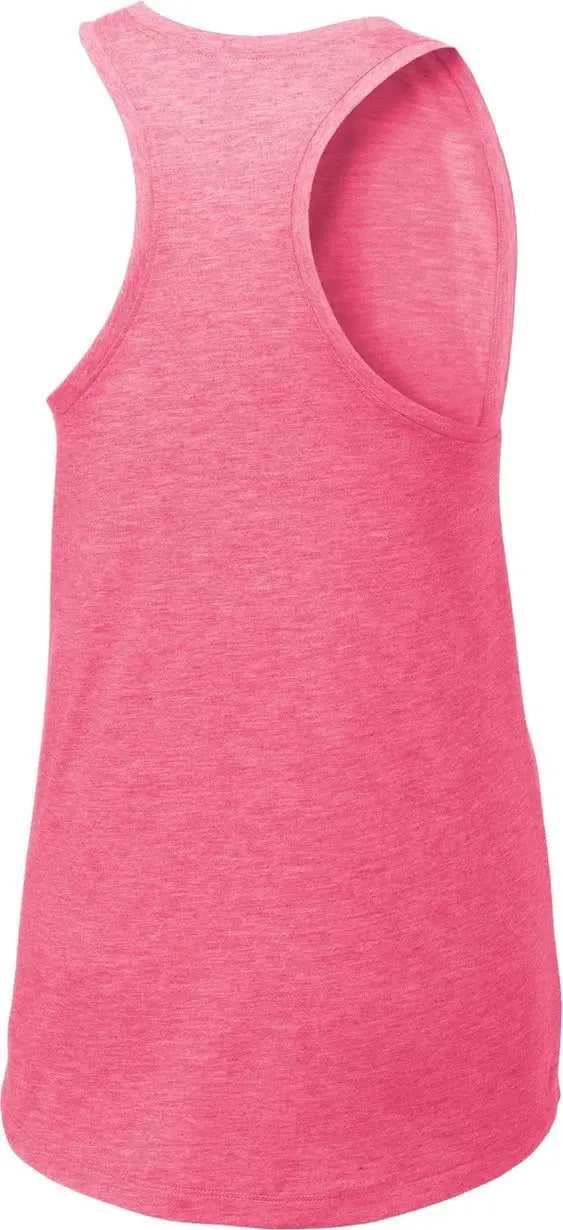Sport-tek Lst402 Women’s Posicharge Tri-blend Wicking Tank - Pink Raspberry Heather
