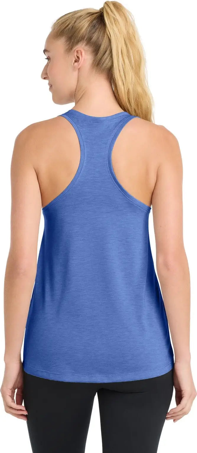 Sport-tek Lst402 Women’s Posicharge Tri-blend Wicking Tank - True Royal Heather
