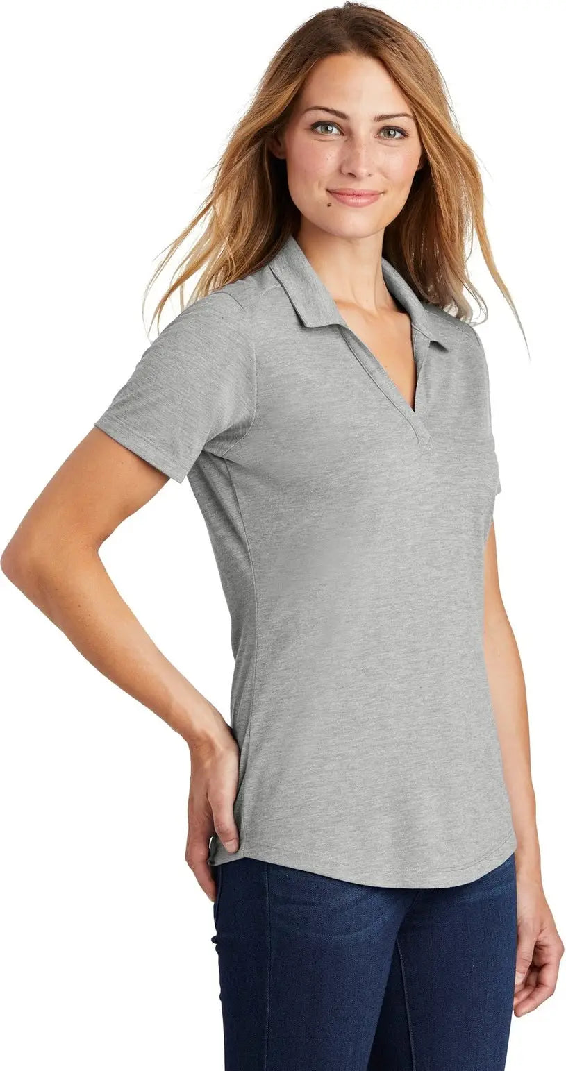 Sport-tek Lst405 Women’s Posicharge Tri-blend Wicking Polo - Light Gray Heather