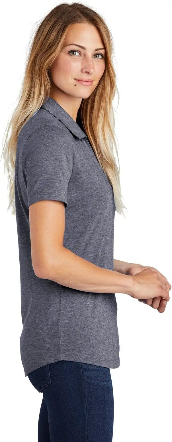 Sport-tek Lst405 Women’s Posicharge Tri-blend Wicking Polo - True Navy Heather