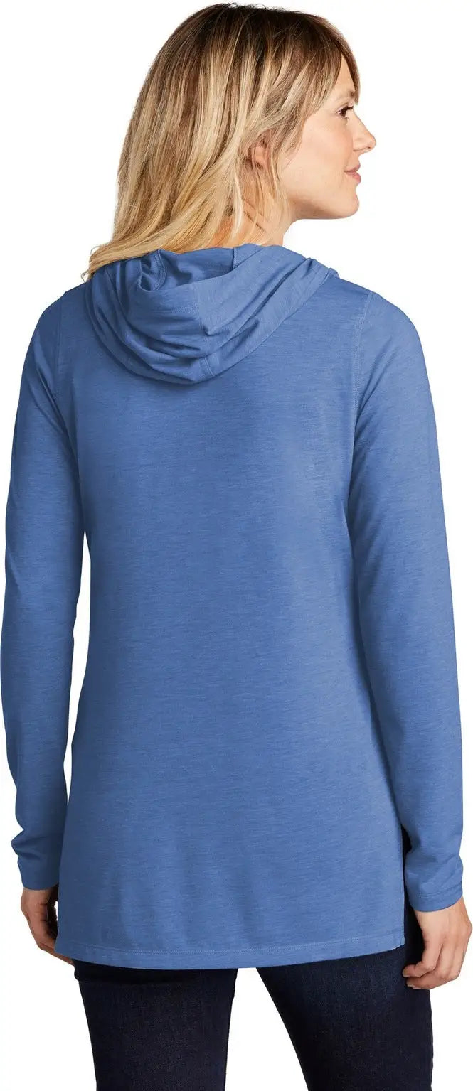 Sport-tek Lst406 Women’s Posicharge Tri-blend Wicking Long Sleeve Hoodie - True Royal Heather