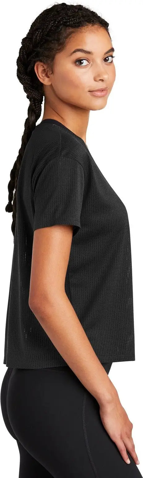 Sport-tek Lst411 Women’s Posicharge Draft Crop Tee - Black