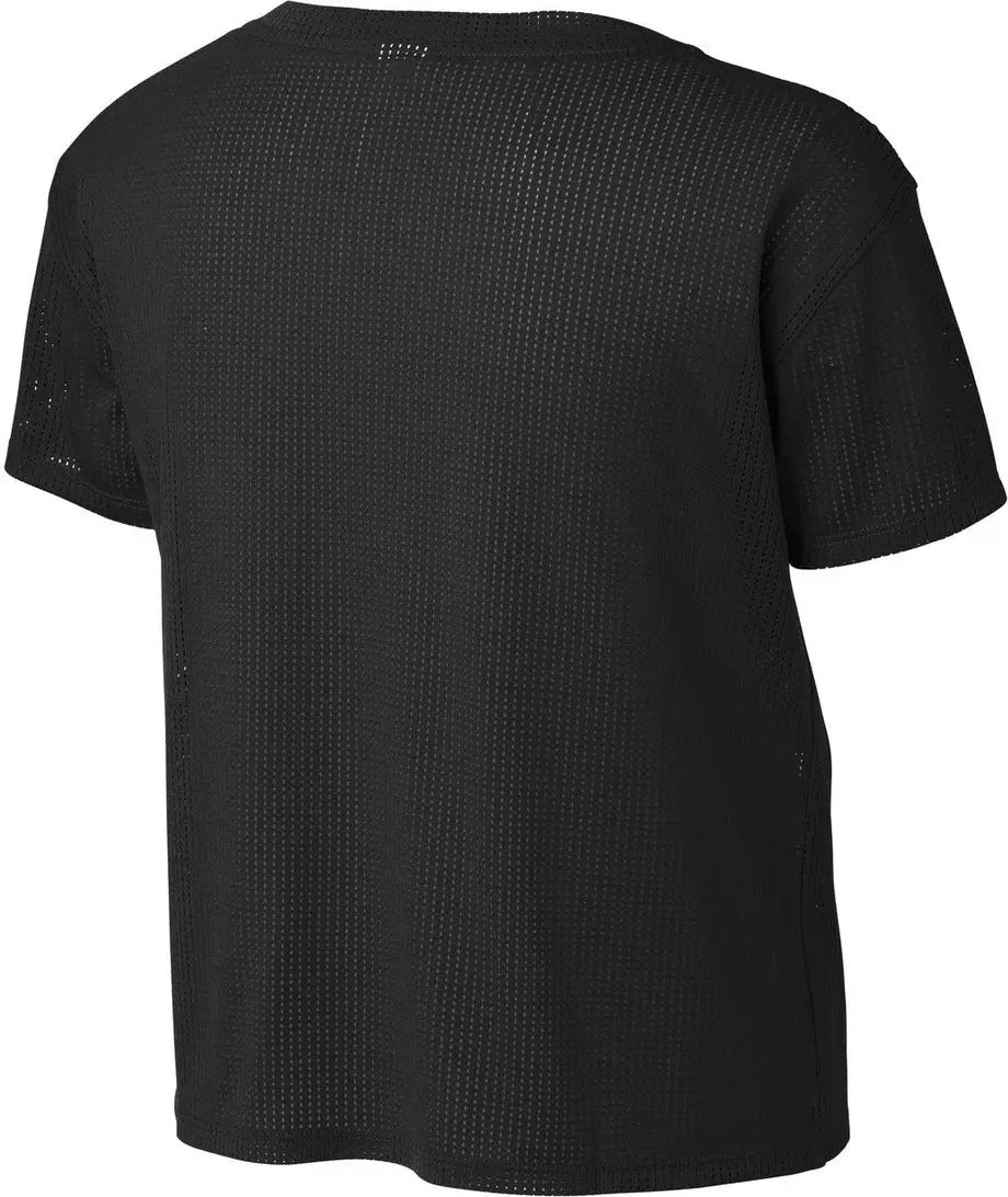 Sport-tek Lst411 Women’s Posicharge Draft Crop Tee - Black