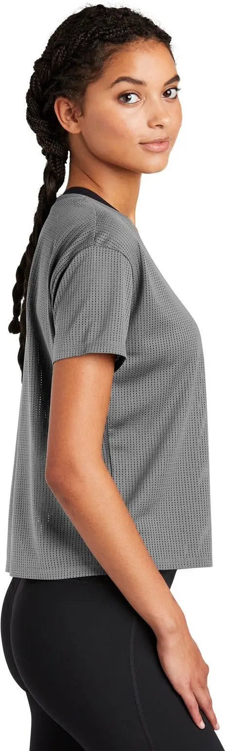 Sport-tek Lst411 Women’s Posicharge Draft Crop Tee - Dark Gray