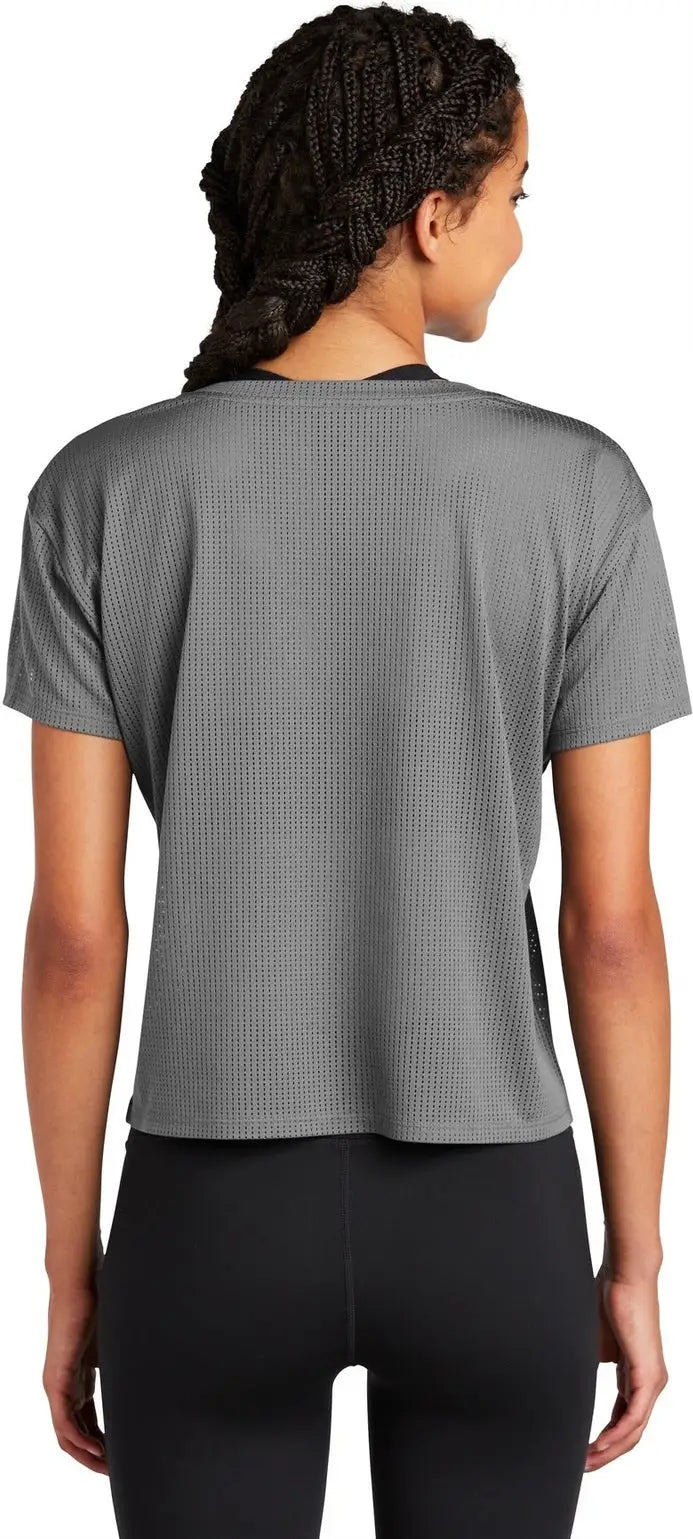 Sport-tek Lst411 Women’s Posicharge Draft Crop Tee - Dark Gray