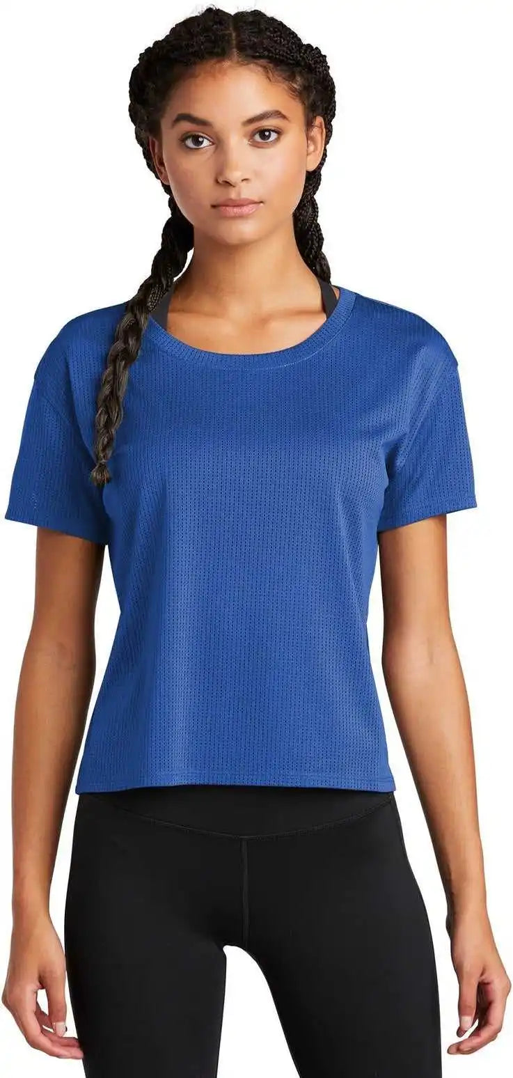 Sport-tek Lst411 Women’s Posicharge Draft Crop Tee - True Royal
