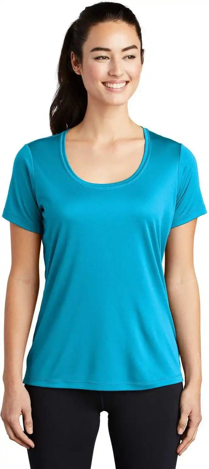 Sport-tek Lst420 Ladies Posi-uv Pro Scoop Neck Tee - Sapphire