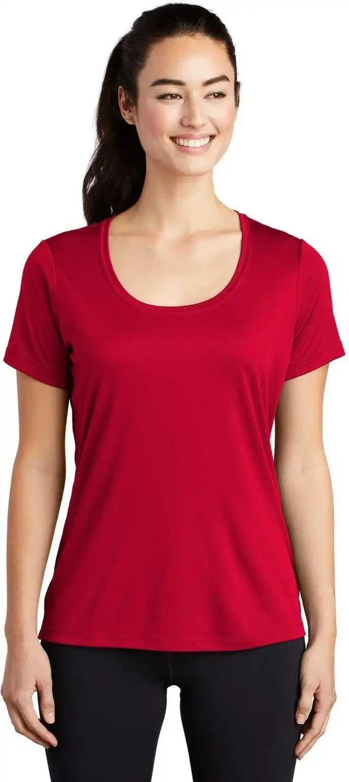 Sport-tek Lst420 Ladies Posi-uv Pro Scoop Neck Tee - True Red