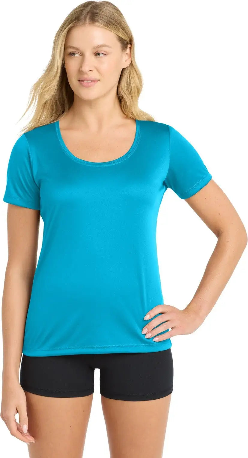 Sport-tek Lst420 Women’s Posi-uv Pro Scoop Neck Tee - Sapphire - Ladies Xs