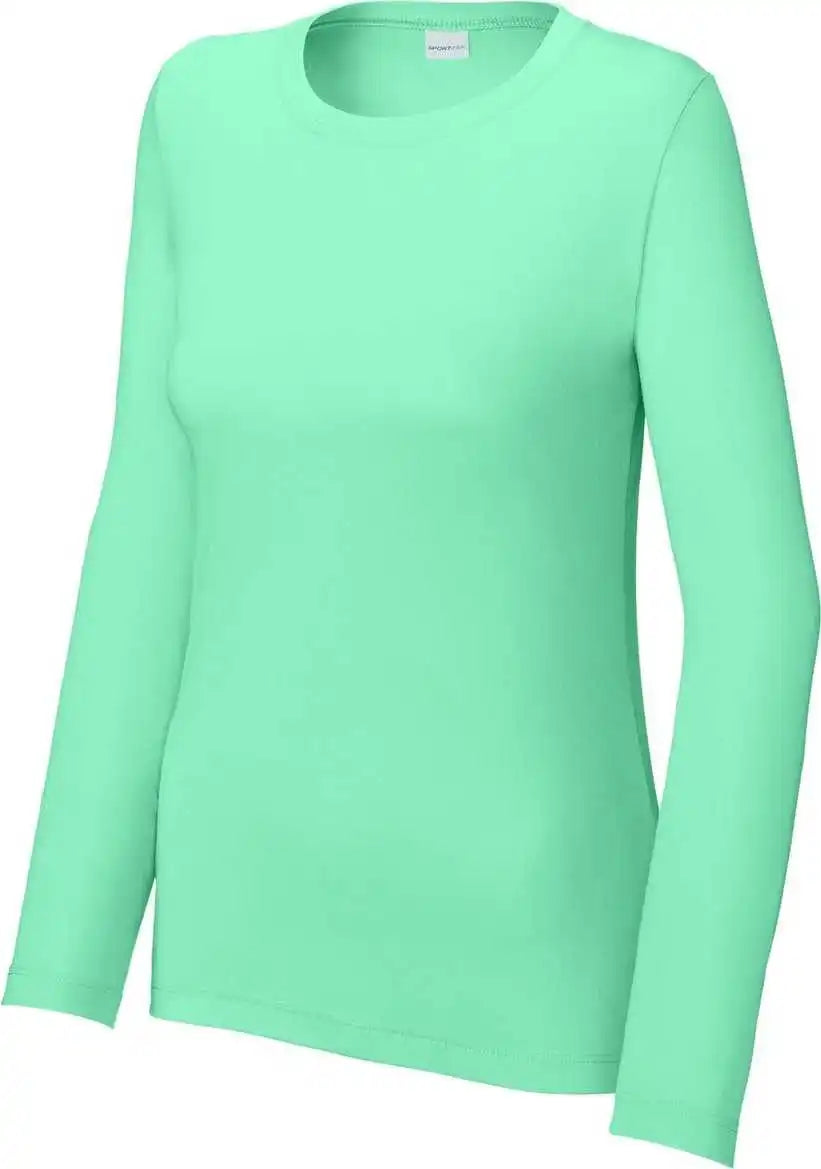 Sport Tek Lst420ls Ladies Posi Uv Pro Long Sleeve Brtseafoam