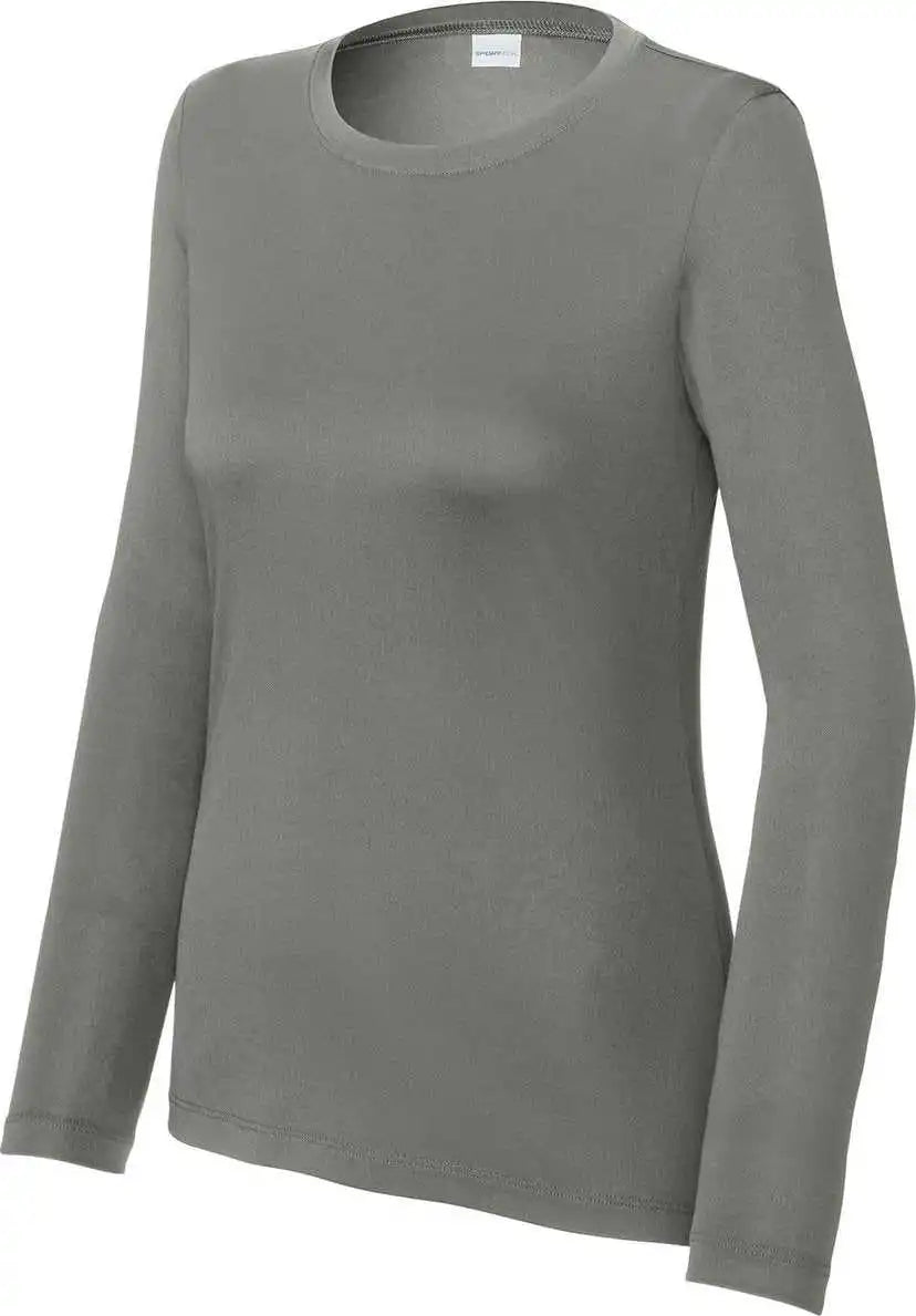 Sport Tek Lst420ls Ladies Posi Uv Pro Long Sleeve Dksmkgy