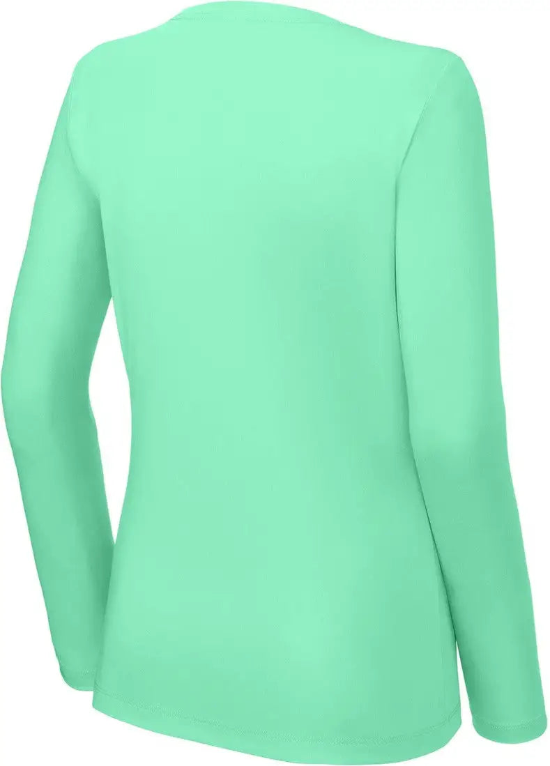 Sport-tek Lst420ls Women’s Posi-uv Pro Long Sleeve - Bright Seafoam - Ladies Xs