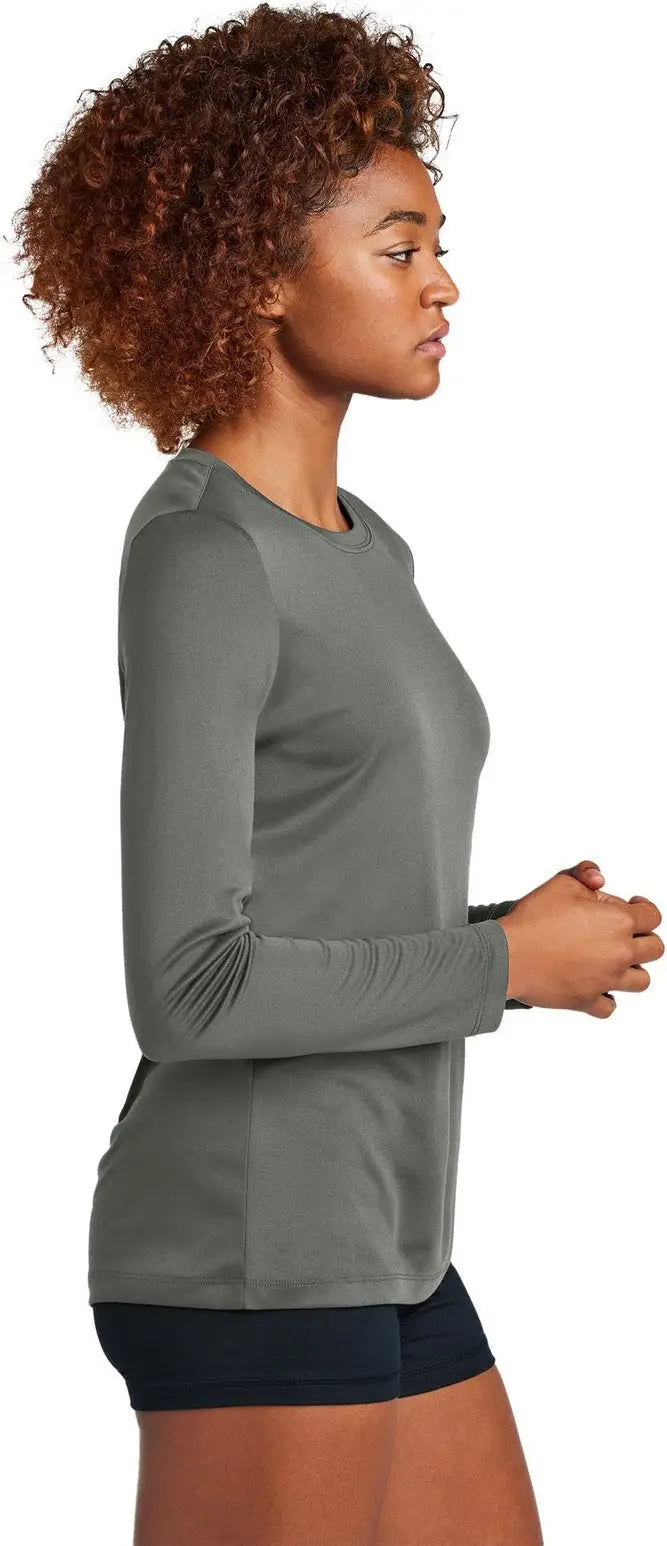 Sport-tek Lst420ls Women’s Posi-uv Pro Long Sleeve - Dark Smoke Gray