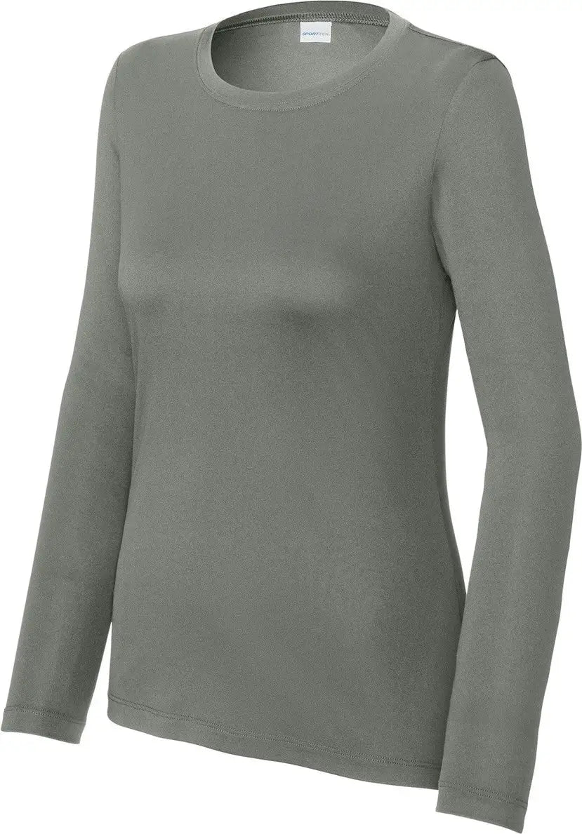 Sport-tek Lst420ls Women’s Posi-uv Pro Long Sleeve - Dark Smoke Gray