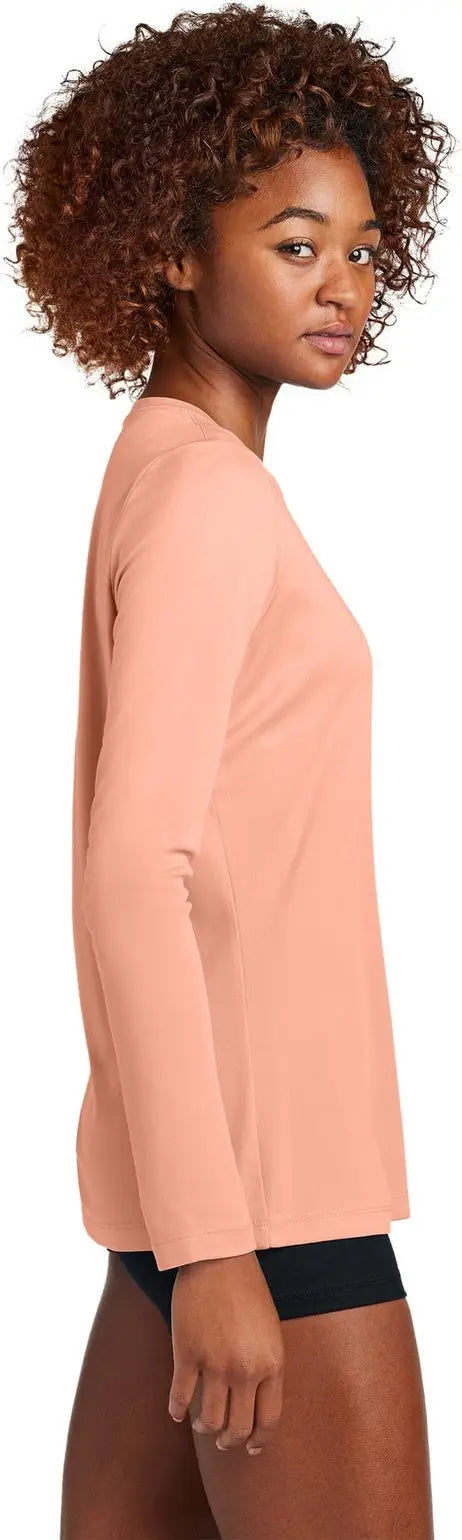 Sport-tek Lst420ls Women’s Posi-uv Pro Long Sleeve - Soft Coral