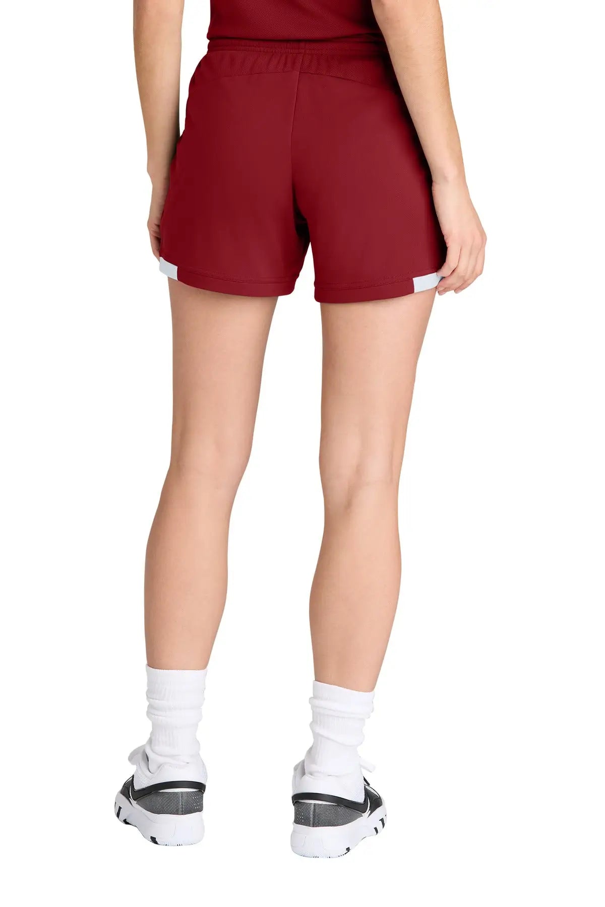 Sport-tek Lst442 Women’s Club 5’’ Short - Deep Red White