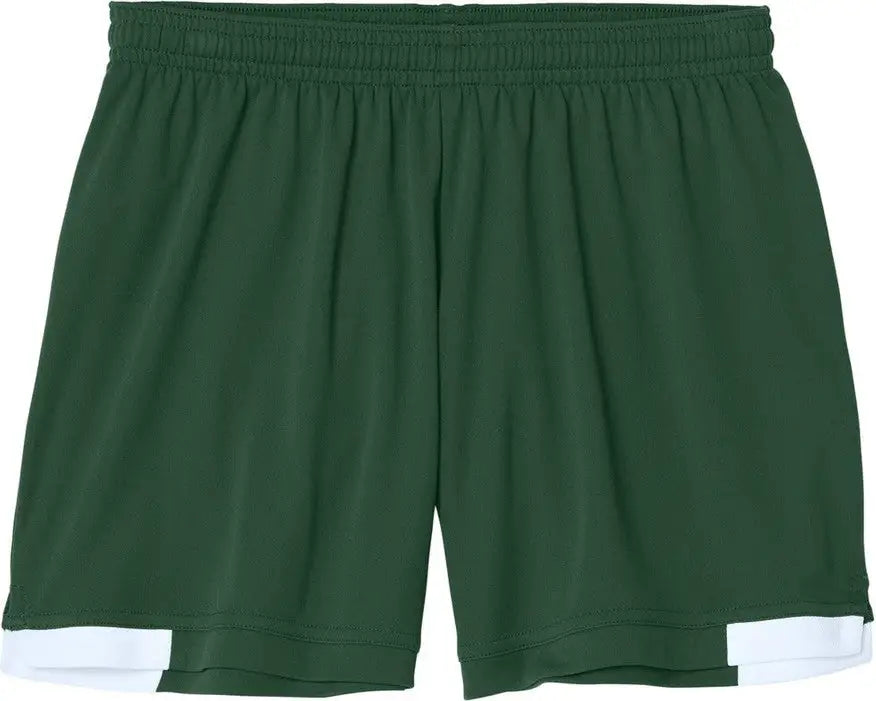 Sport-tek Lst442 Women’s Club 5’’ Short - Forest Green White