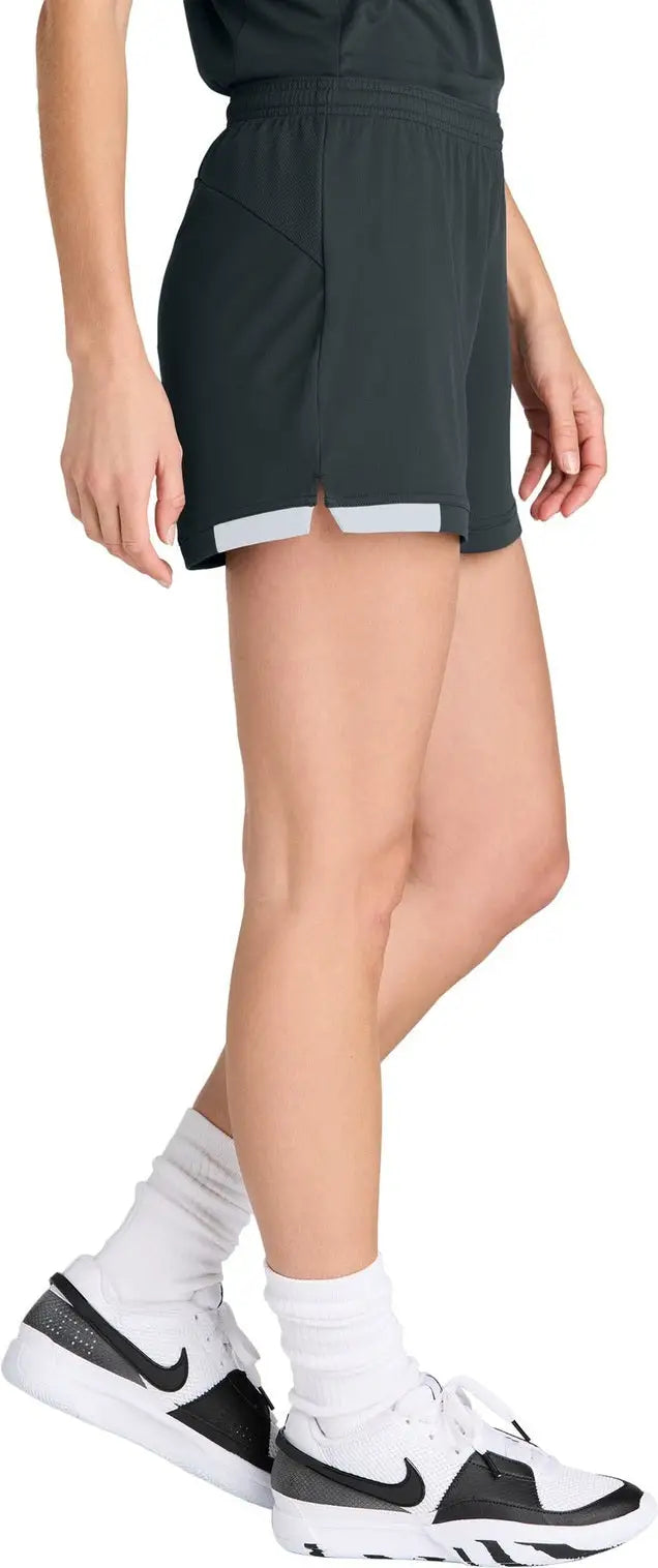 Sport-tek Lst442 Women’s Club 5’’ Short - Iron Gray White