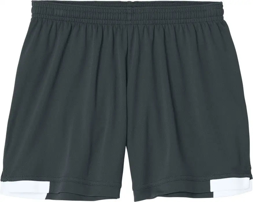 Sport-tek Lst442 Women’s Club 5’’ Short - Iron Gray White