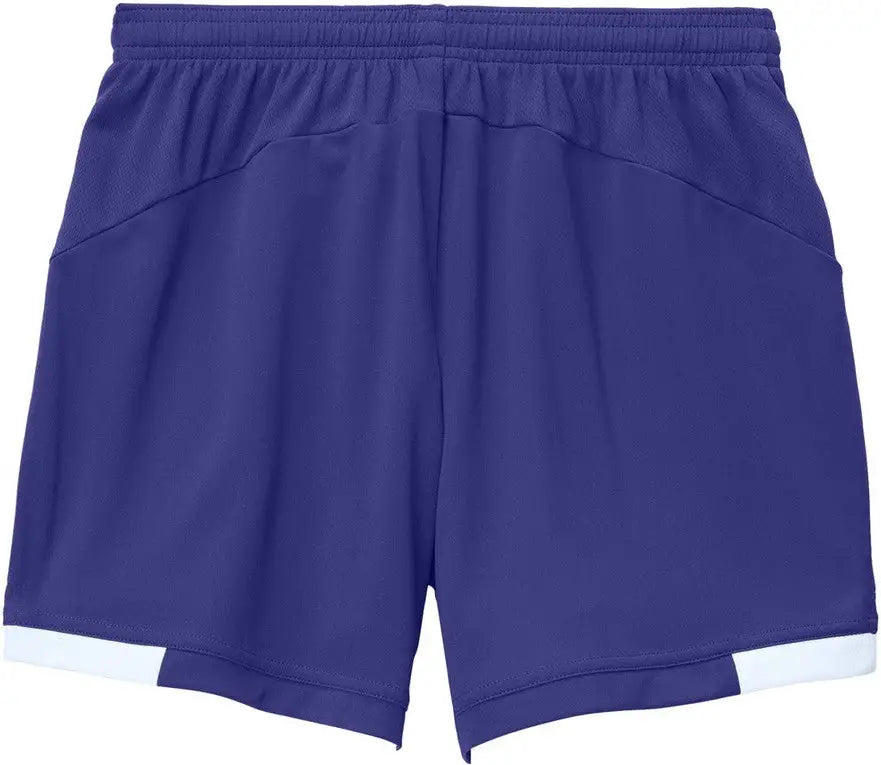 Sport-tek Lst442 Women’s Club 5’’ Short - Purple White