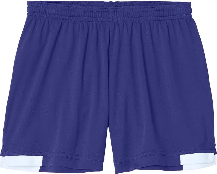 Sport-tek Lst442 Women’s Club 5’’ Short - Purple White