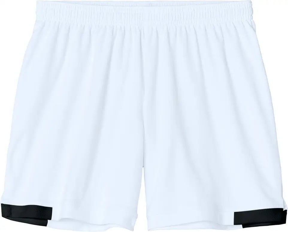 Sport-tek Lst442 Women’s Club 5’’ Short - White Black