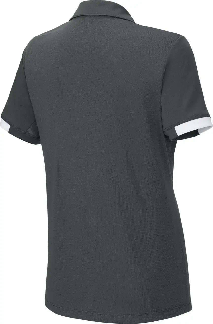 Sport-tek Lst444 Women’s Club Colorblock Polo - Iron Gray White