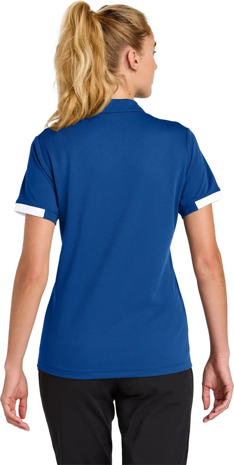 Sport-tek Lst444 Women’s Club Colorblock Polo - True Royal White