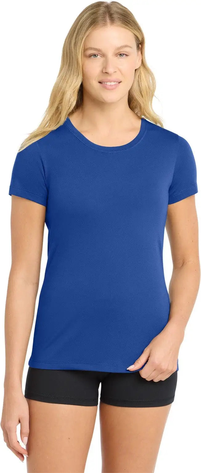 Sport-tek Lst450 Women’s Posicharge Competitor Cotton Touch Scoop Neck Tee - True Royal - Ladies Xs