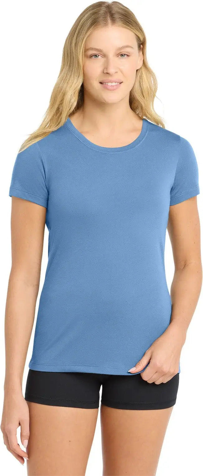 Sport-tek Lst450 Women’s Posicharge Competitor Cotton Touch Scoop Neck Tee - Carolina Blue - Ladies Xs