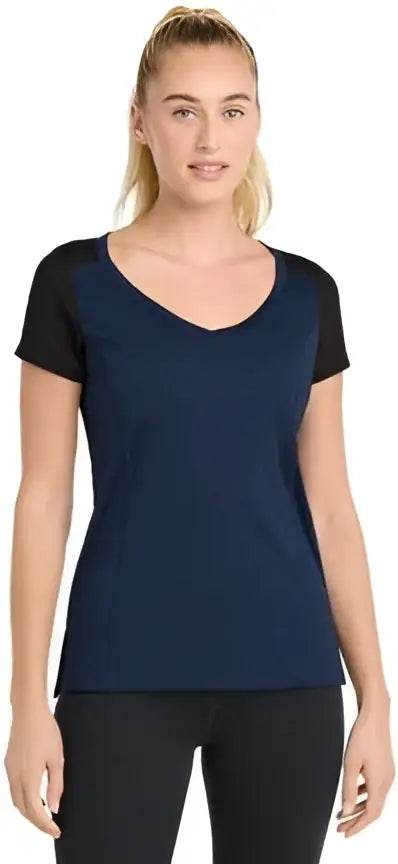 Sport-tek Lst465 Women’s Endeavor Tee - Black Heather - Heather/ / Ladies Xs