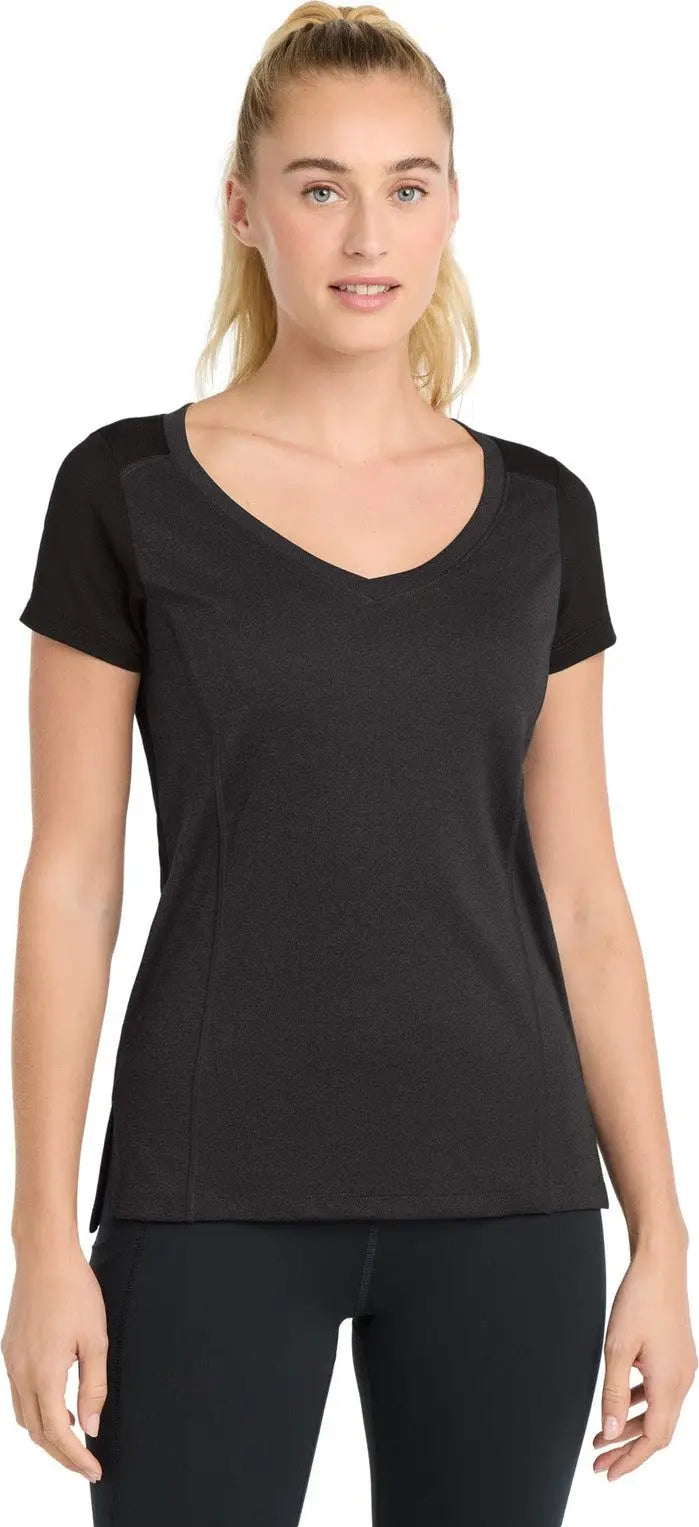 Sport-tek Lst465 Women’s Endeavor Tee - Black Heather