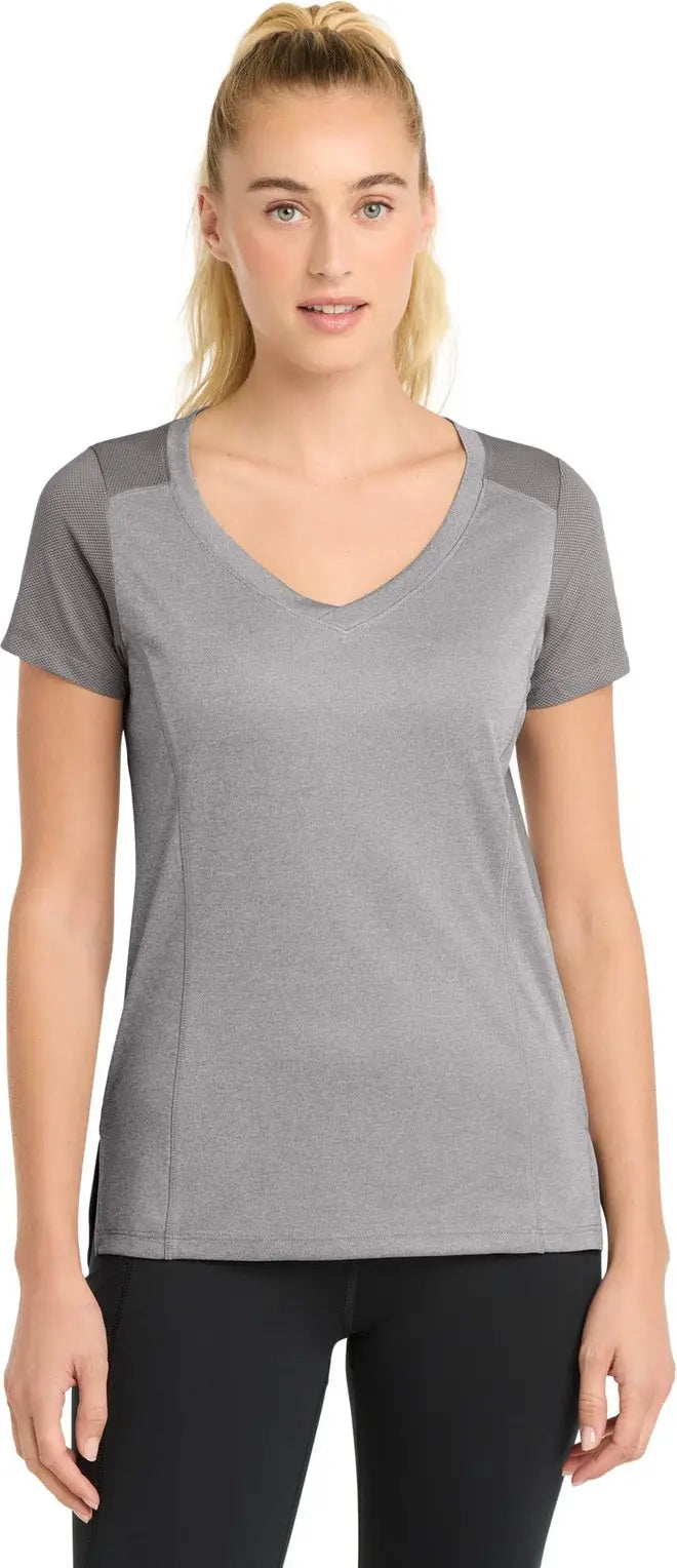Sport-tek Lst465 Women’s Endeavor Tee - Light Gray Heather