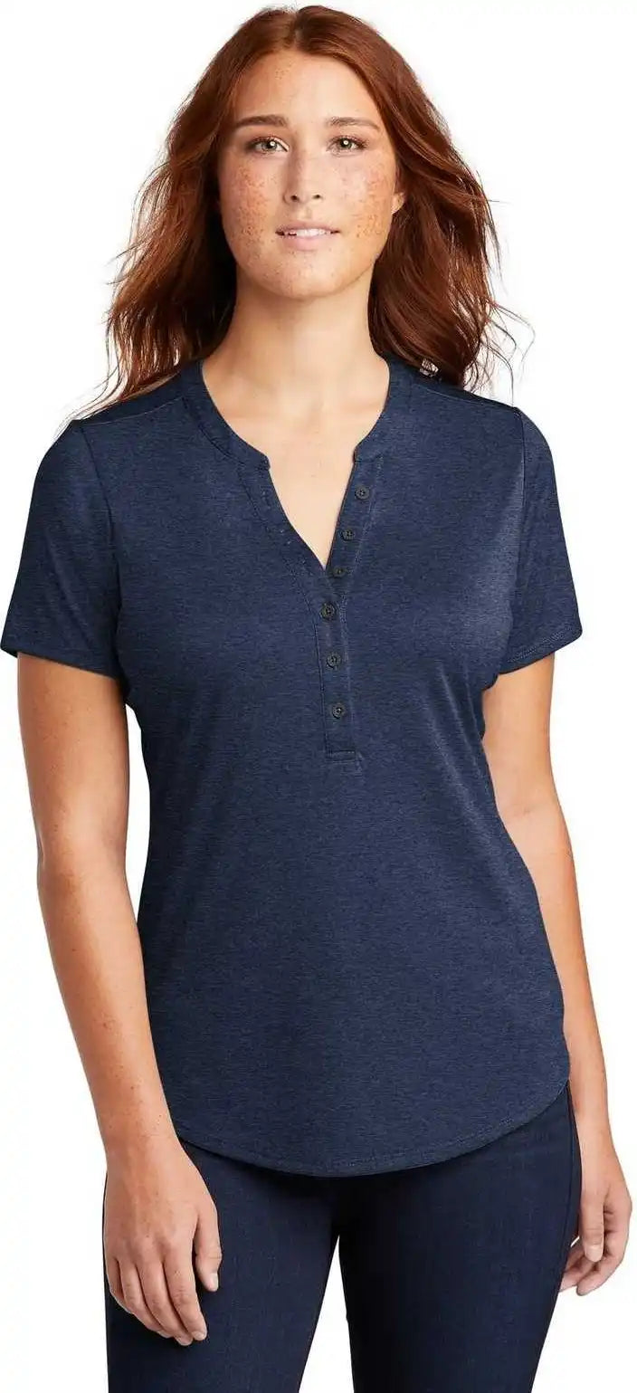 Sport-tek Lst468 Ladies Endeavor Henley - Dark Royal Heather