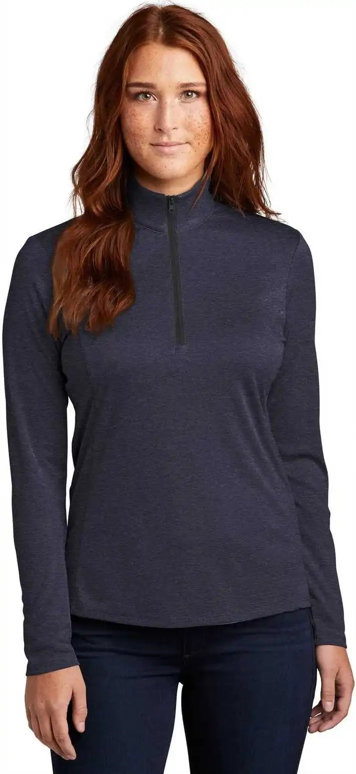 Sport Tek Lst469 Ladies Endeavor 1/4 Zip Pullover Deep Navy Heather