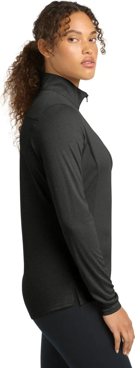 Sport-tek Lst469 Women’s Endeavor 1/2-zip Pullover - Black Heather
