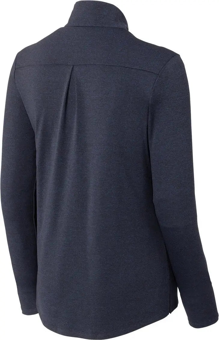 Sport-tek Lst469 Women’s Endeavor 1/2-zip Pullover - Deep Navy Heather
