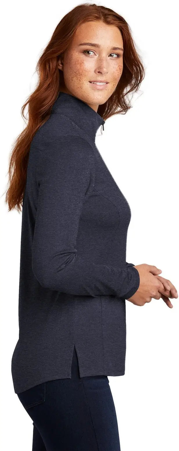 Sport-tek Lst469 Women’s Endeavor 1/2-zip Pullover - Deep Navy Heather