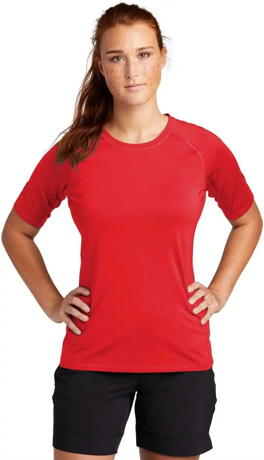 Sport-tek Lst470 Ladies Rashguard Tee - True Red