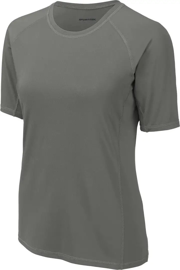 Sport-tek Lst470 Women’s Rashguard Tee - Dark Smoke Gray