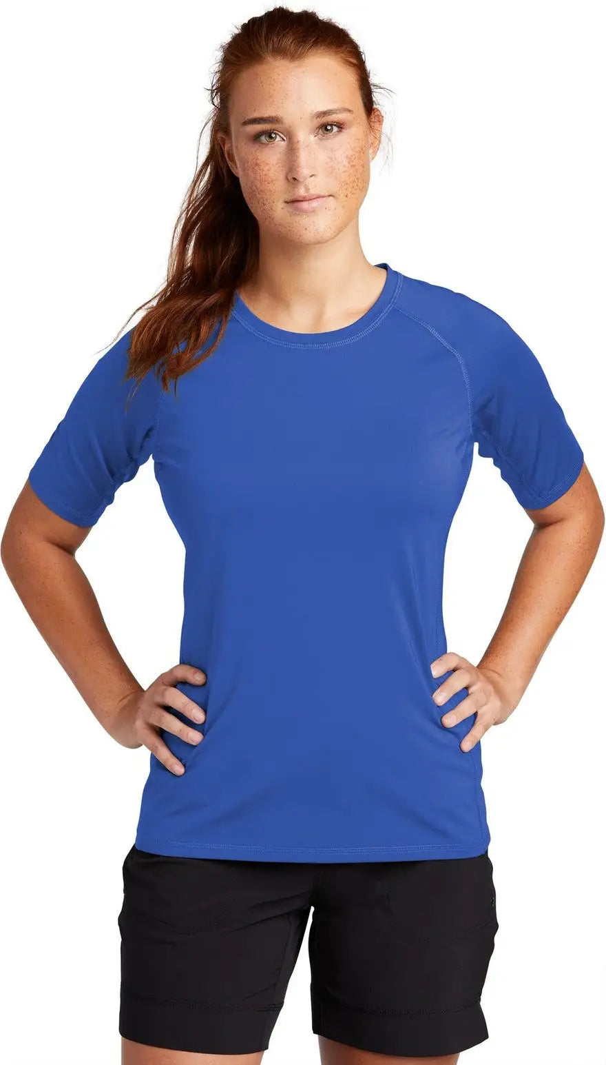 Sport-tek Lst470 Women’s Rashguard Tee - True Royal - Ladies Xs
