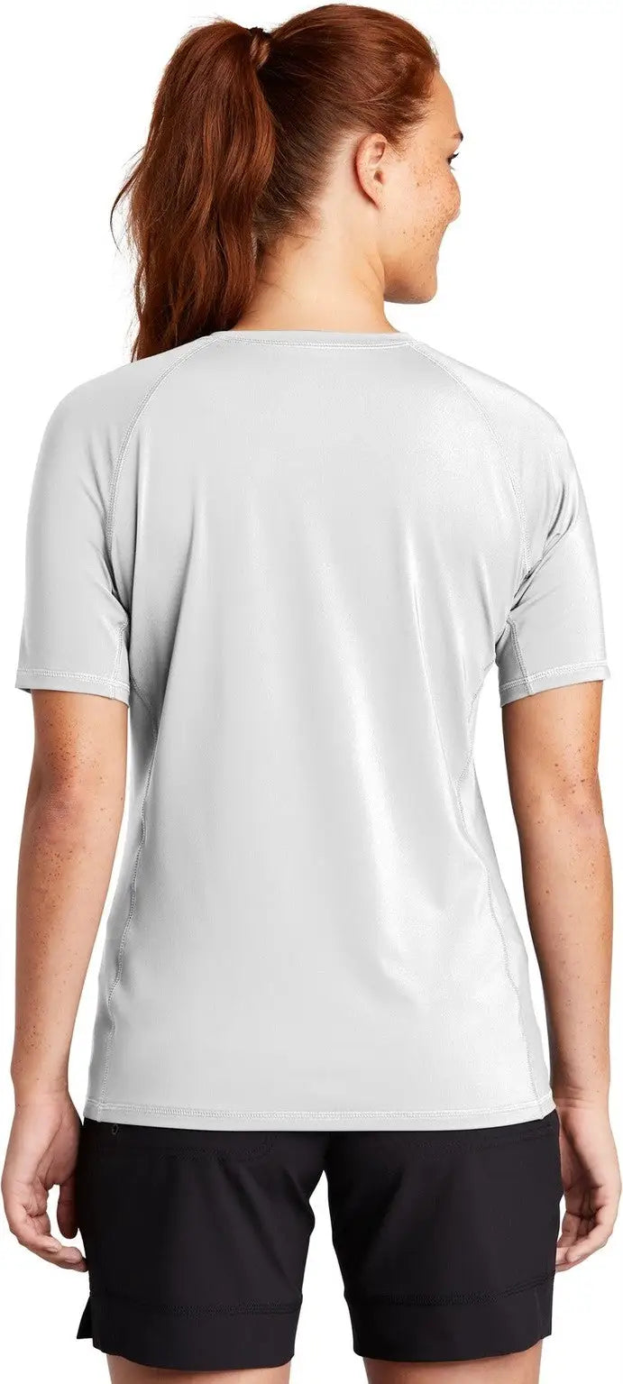 Sport-tek Lst470 Women’s Rashguard Tee - White