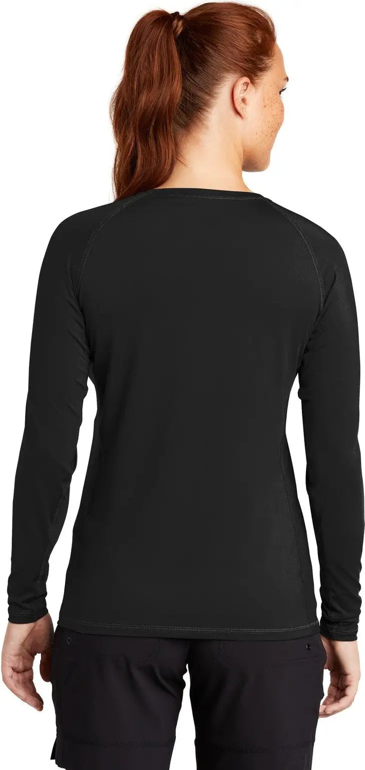 Sport-tek Lst470ls Women’s Long Sleeve Rashguard Tee - Black