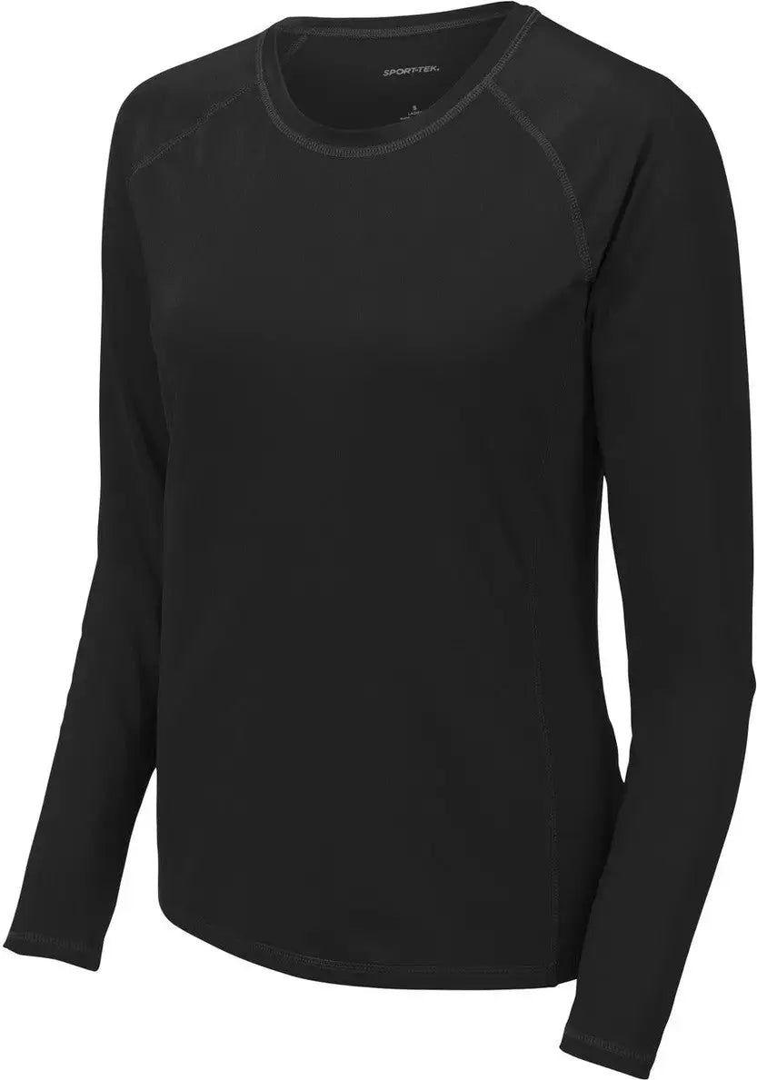 Sport-tek Lst470ls Women’s Long Sleeve Rashguard Tee - Black