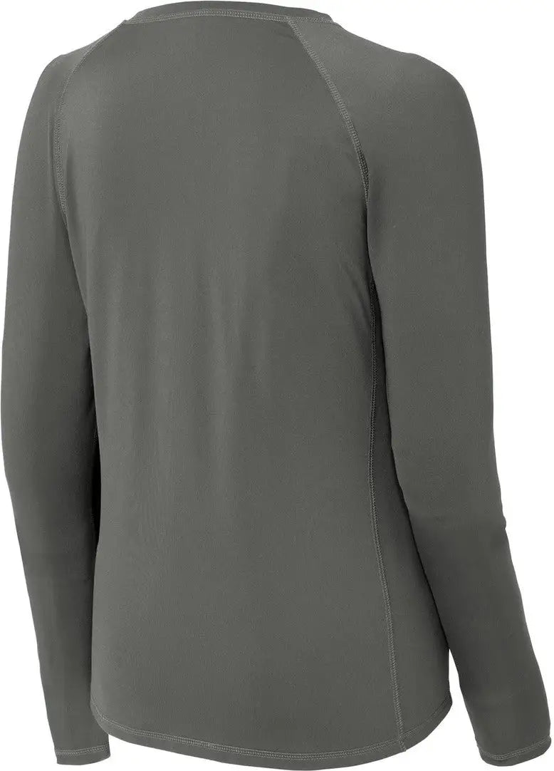 Sport-tek Lst470ls Women’s Long Sleeve Rashguard Tee - Dark Smoke Gray