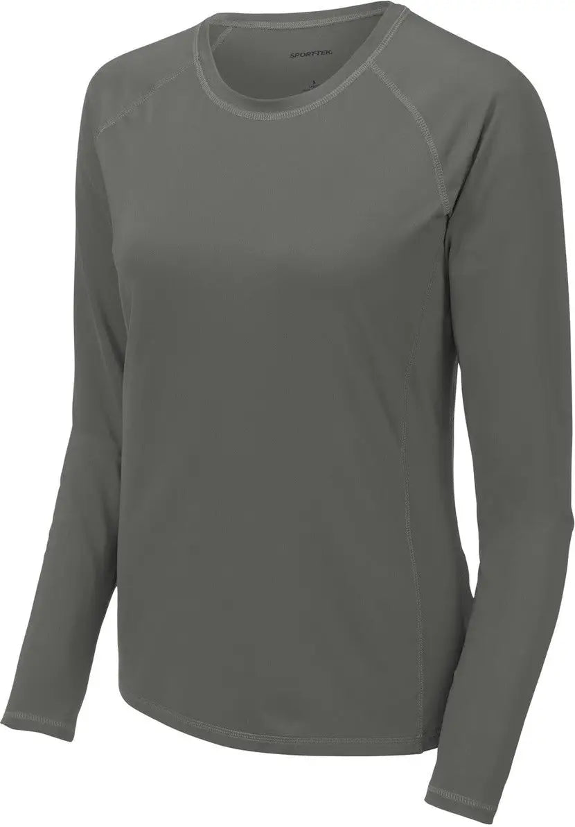Sport-tek Lst470ls Women’s Long Sleeve Rashguard Tee - Dark Smoke Gray