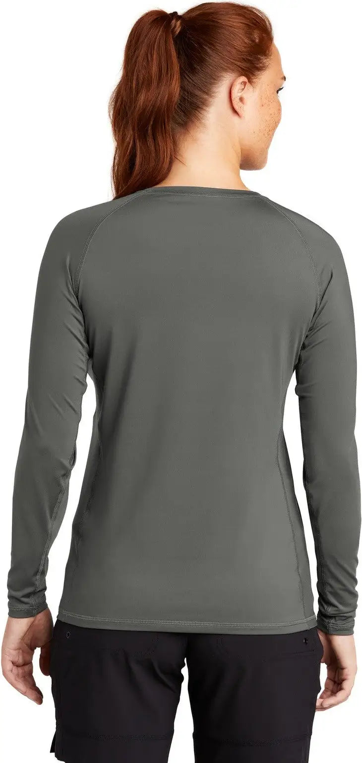 Sport-tek Lst470ls Women’s Long Sleeve Rashguard Tee - Dark Smoke Gray